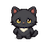 品質保証担当の黒猫KRITのドット絵