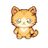 ブログライターのオレンジ猫FUMIのドット絵
